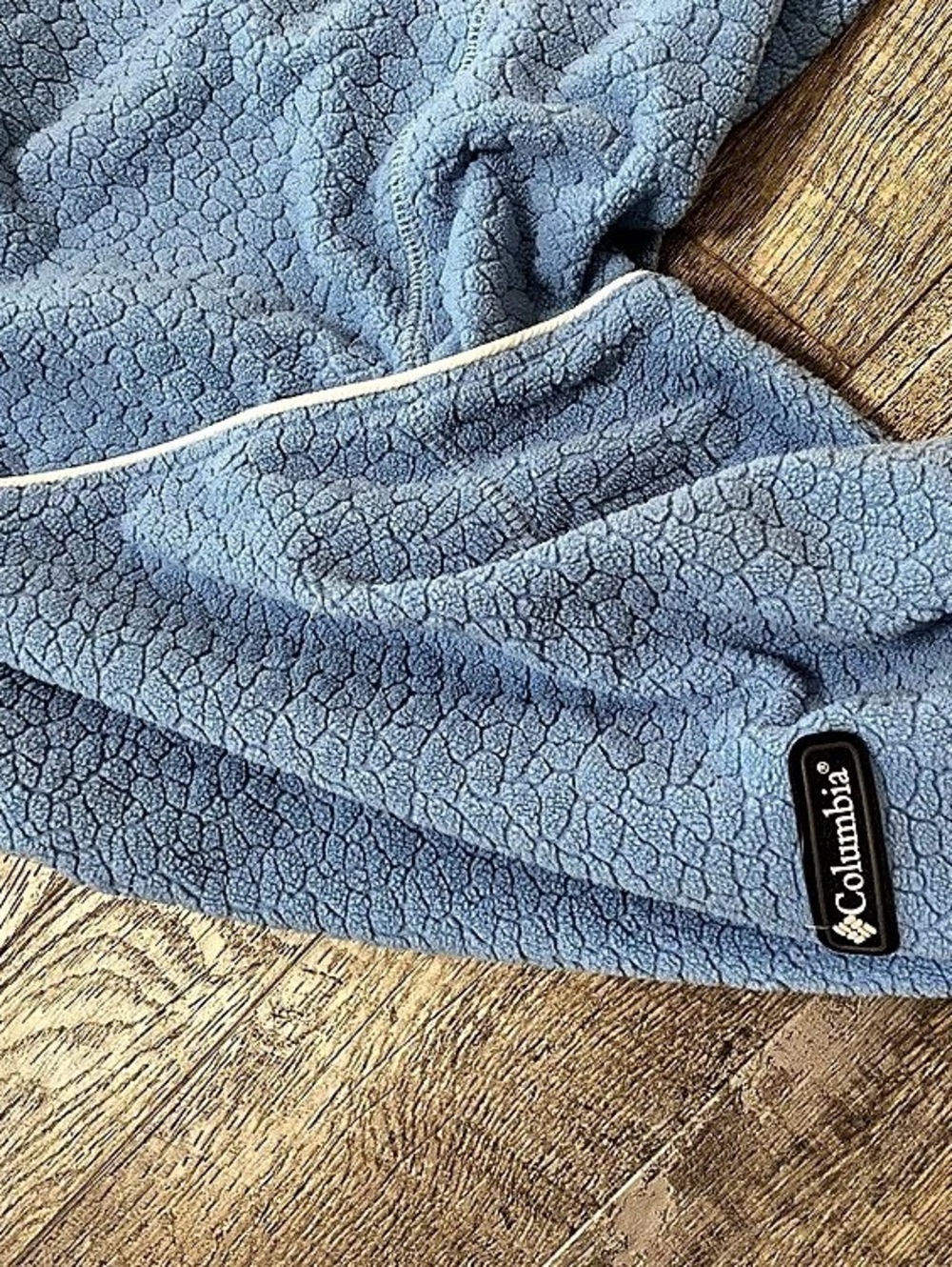 Columbia Jasper Ridge Pebbled Fleece Quarter Zip Pullover Blue Large - Picture 2 of 9